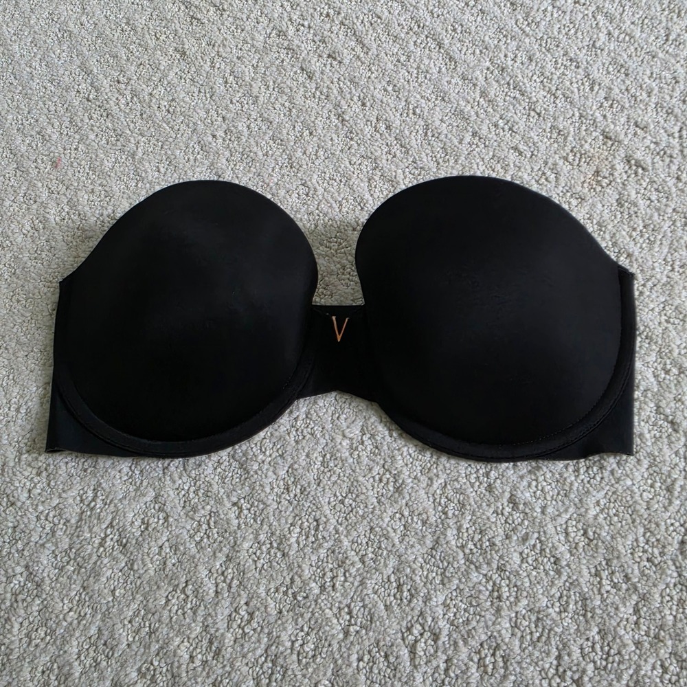 Victoria's Secret Multi-Way Strapless Bra Black 34D